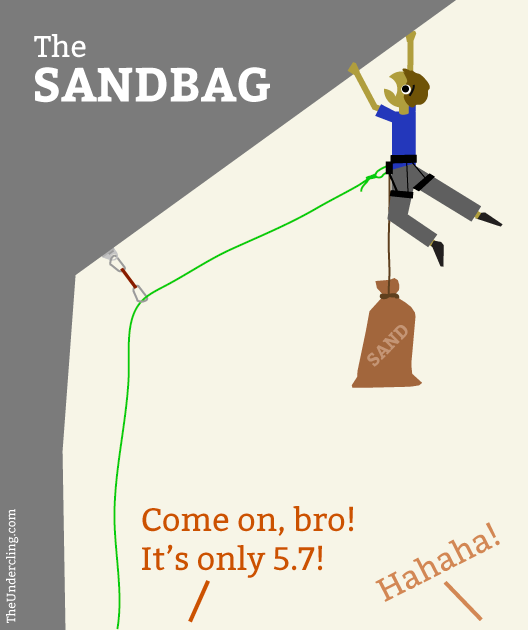 sandbagging climbing diagram