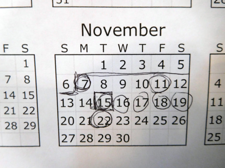 A Climbing Calendar