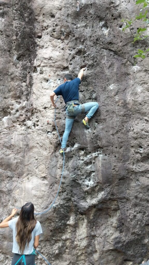 free climbing example